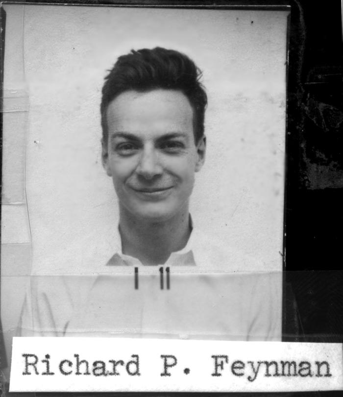 Richard Feynman's Los Alamos ID badge photo